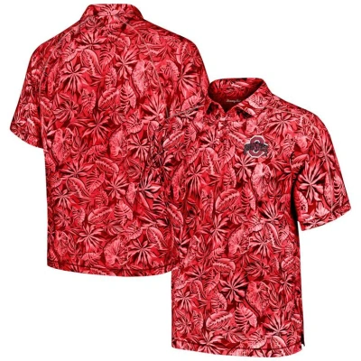 Tommy Bahama Scarlet Ohio State Buckeyes Tropical Score Islandzone Polo