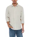 Tommy Bahama Sea Glass Breezer Linen Woven Shirt In Gray