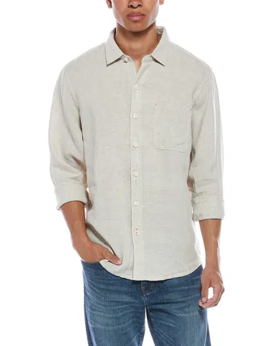 Tommy Bahama Sea Glass Breezer Linen Woven Shirt In Gray