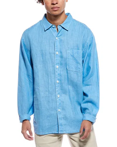 Tommy Bahama Sea Glass Breezer Linen Woven Shirt In Blue
