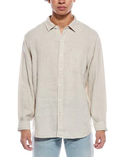 Tommy Bahama Sea Glass Breezer Linen Woven Shirt In Gray