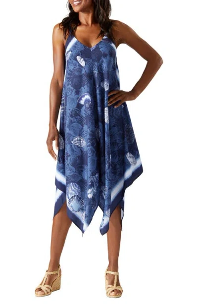 Tommy Bahama Sea Treasures Scarf Cover-up Dress In Blue