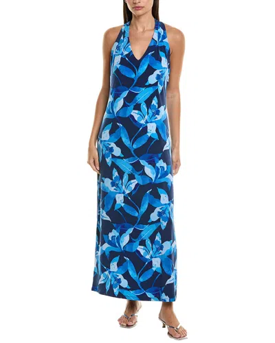 Tommy Bahama Sandy Seaside Brights Floral Sleeveless Maxi Dress In Island Navy
