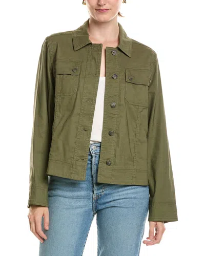 Tommy Bahama Seaside Linen-blend Crop Coat In Green