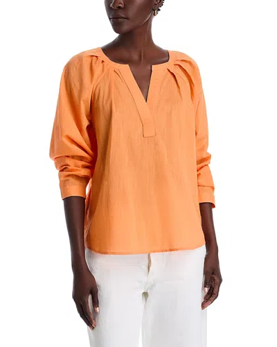 Tommy Bahama Sedona Sun Split Neck Top In Crisp Orange