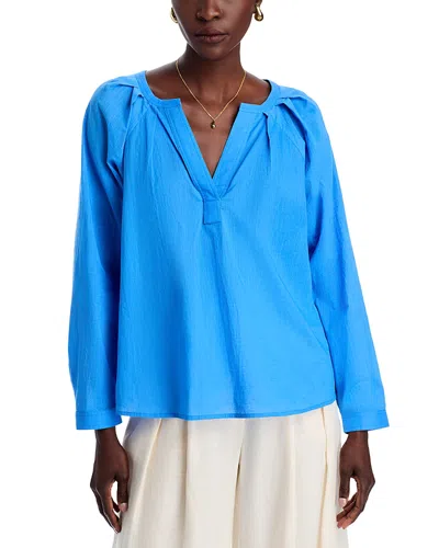 Tommy Bahama Sedona Sun Split Neck Top In Palace Blue