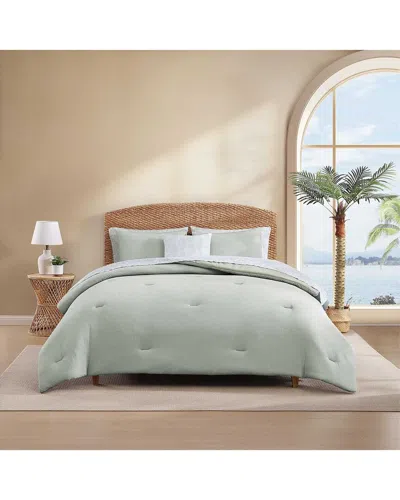 Tommy Bahama Seersucker Solid Comforter Bonus Set