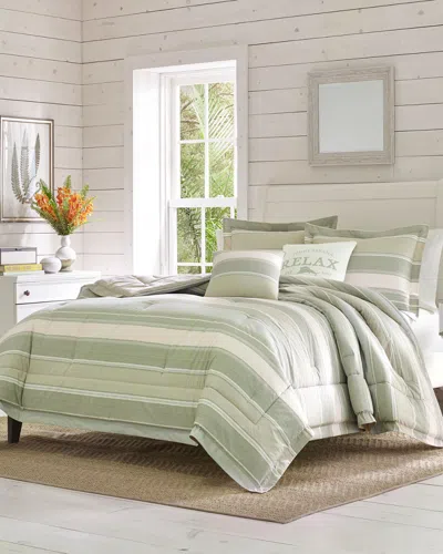 Tommy Bahama Serenity Green Comforter/sham Bonus Set
