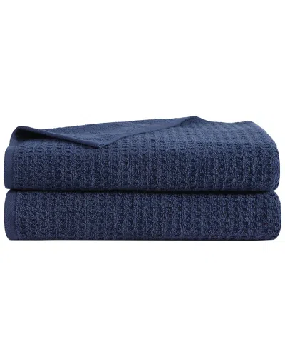 Tommy Bahama Set Of 2 Northern Pacific Terry Bath Towels In Blue