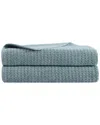 Tommy Bahama Set Of 2 Northern Pacific Terry Bath Towels In Blue