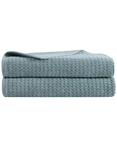 Tommy Bahama Set Of 2 Northern Pacific Terry Bath Towels In Blue