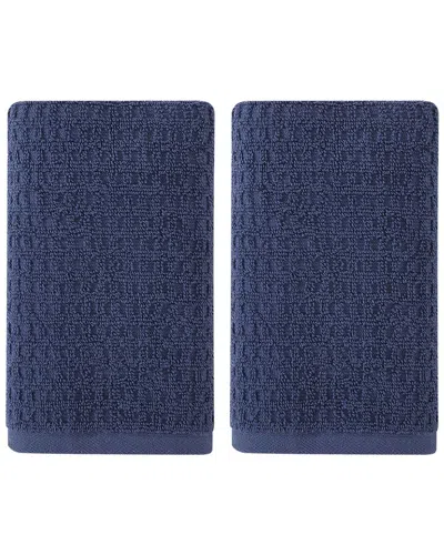 Tommy Bahama Set Of 2 Northern Pacific Terry Hand Towels In Blue