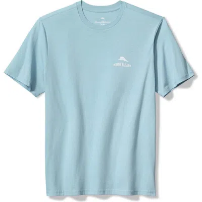 Tommy Bahama Shark Dressed Man Graphic T-shirt In Blue Stream