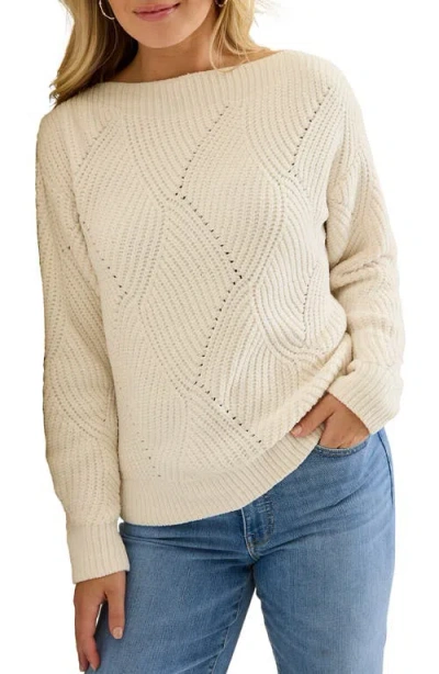 Tommy Bahama Shell St. Luna Boat Neck Sweater In Coconut