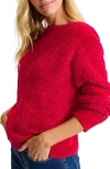 Tommy Bahama Shell St. Luna Boat Neck Sweater In Tango Red