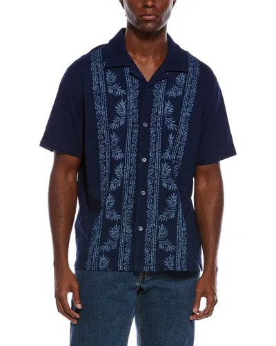 Tommy Bahama Shibori Seas Camp Shirt In Blue
