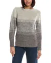 Tommy Bahama Shimmer Ombre Puff Sleeve Wool-blend Sweater