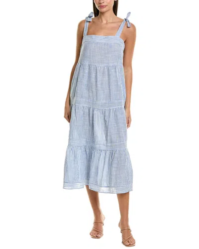 Tommy Bahama Shoreline Stripe Square Neck Maxi Dress In Blue