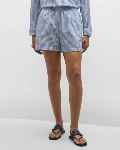 Tommy Bahama Shoreline Striped Shorts In Beaming Blue