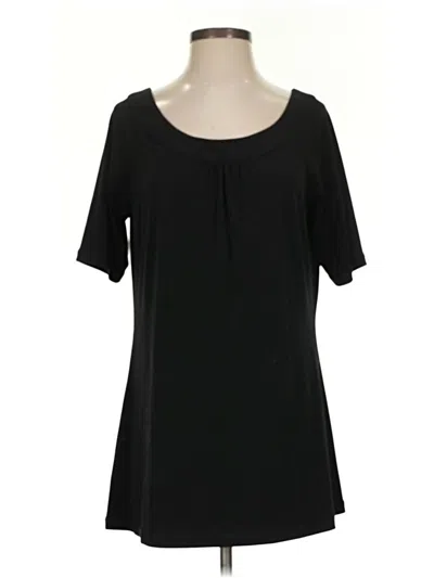 Pre-owned Tommy Bahama Short Sleeve Blouse In Black