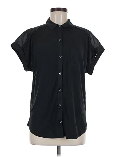 Pre-owned Tommy Bahama Short Sleeve Blouse In Black