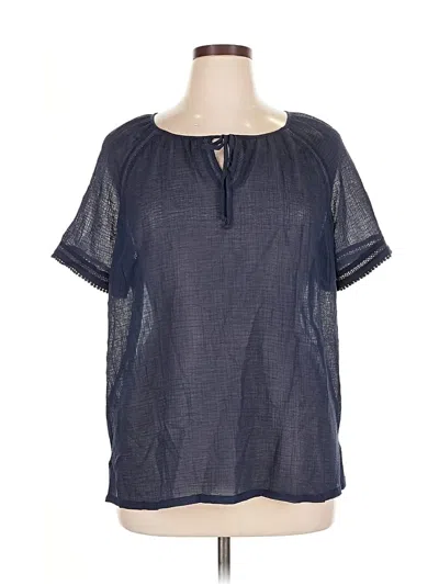Tommy Bahama Short Sleeve Blouse In Blue
