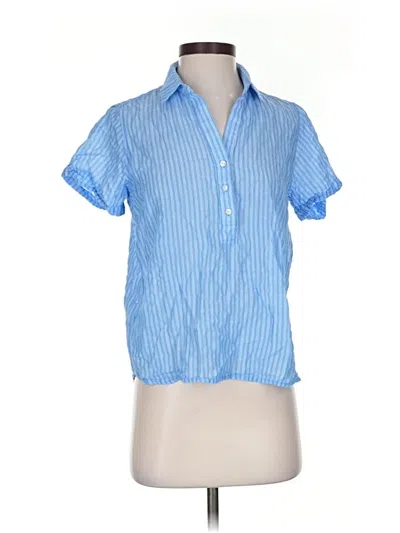 Pre-owned Tommy Bahama Short Sleeve Blouse In Blue