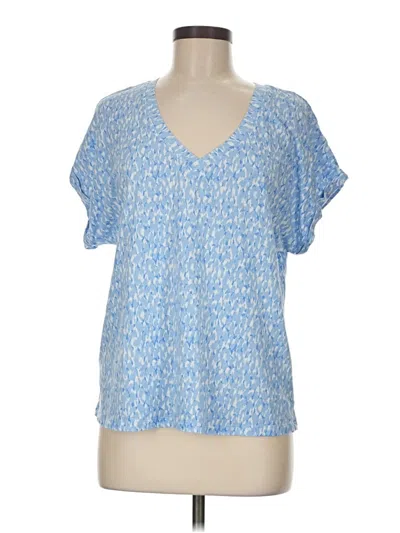 Pre-owned Tommy Bahama Short Sleeve Blouse In Blue