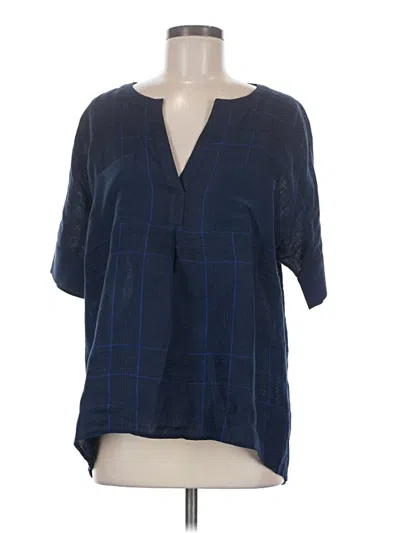 Pre-owned Tommy Bahama Short Sleeve Blouse In Blue