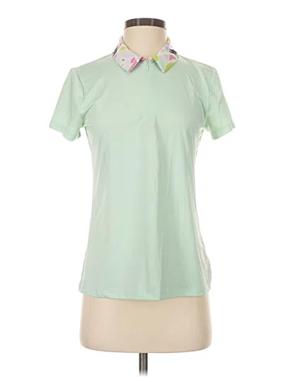 Pre-owned Tommy Bahama Short Sleeve Blouse In Green