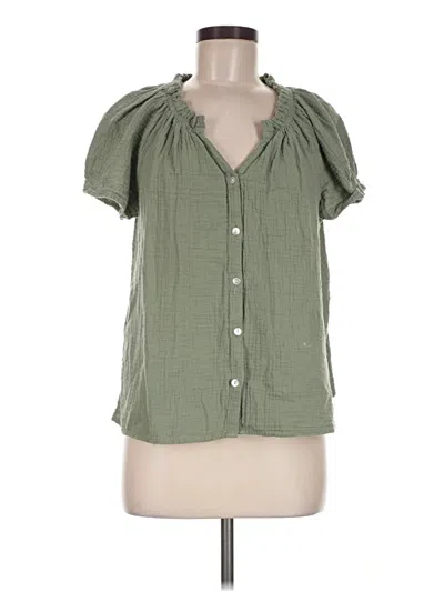 Pre-owned Tommy Bahama Short Sleeve Blouse In Green