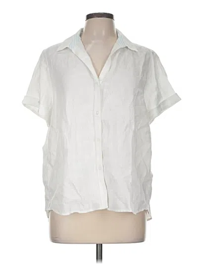 Pre-owned Tommy Bahama Short Sleeve Blouse In Ivory