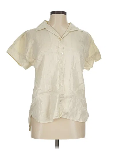 Pre-owned Tommy Bahama Short Sleeve Blouse In Ivory