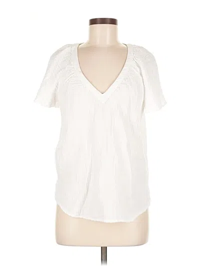 Pre-owned Tommy Bahama Short Sleeve Blouse In White
