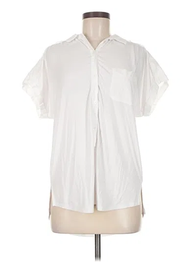 Pre-owned Tommy Bahama Short Sleeve Blouse In White