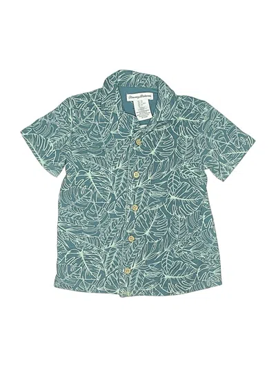 Pre-owned Tommy Bahama Kids' Short Sleeve Button Down Shirt In Blue