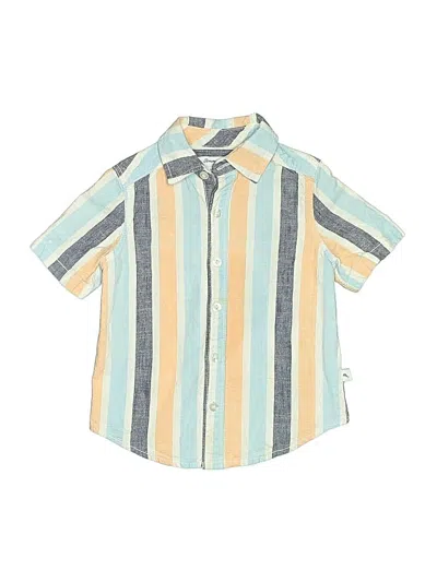 Pre-owned Tommy Bahama Kids' Short Sleeve Button Down Shirt In Blue