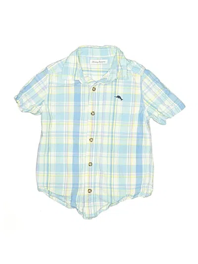 Pre-owned Tommy Bahama Kids' Short Sleeve Button Down Shirt In Blue