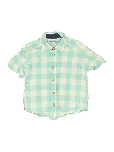 Pre-owned Tommy Bahama Kids' Short Sleeve Button Down Shirt In Green
