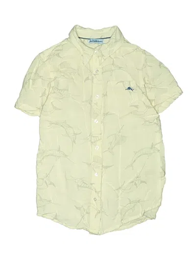 Pre-owned Tommy Bahama Kids' Short Sleeve Button Down Shirt In Yellow