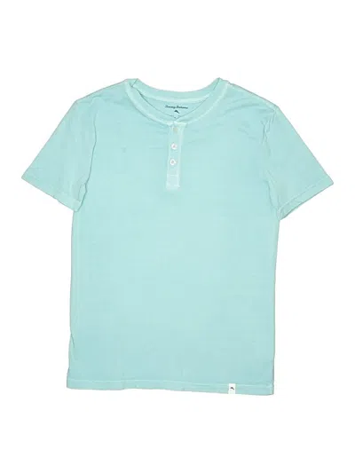 Pre-owned Tommy Bahama Kids' Short Sleeve Henley Shirt In Blue