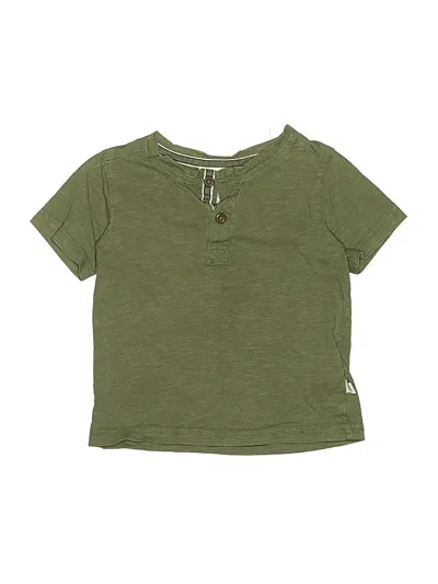 Pre-owned Tommy Bahama Kids' Short Sleeve Henley Shirt In Green