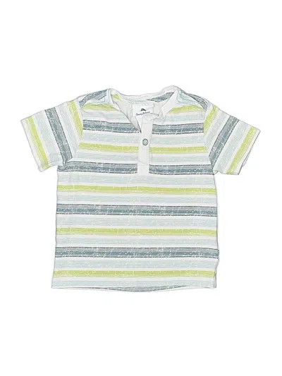 Pre-owned Tommy Bahama Kids' Short Sleeve Henley Shirt In Green