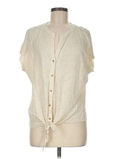 Pre-owned Tommy Bahama Short Sleeve Henley Shirt In Ivory