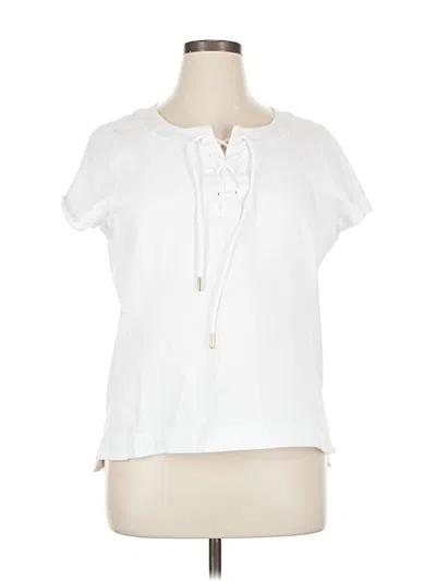 Pre-owned Tommy Bahama Short Sleeve Henley Shirt In White