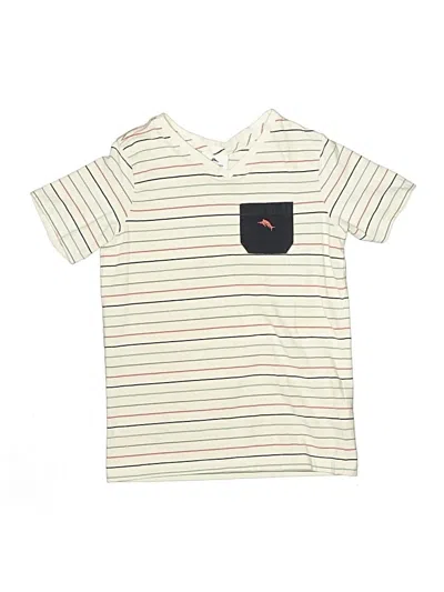 Pre-owned Tommy Bahama Kids' Short Sleeve Henley Shirt In White