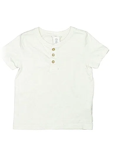 Pre-owned Tommy Bahama Kids' Short Sleeve Henley Shirt In White