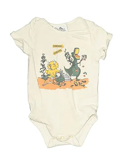 Pre-owned Tommy Bahama Babies' Short Sleeve Onesie In Ivory
