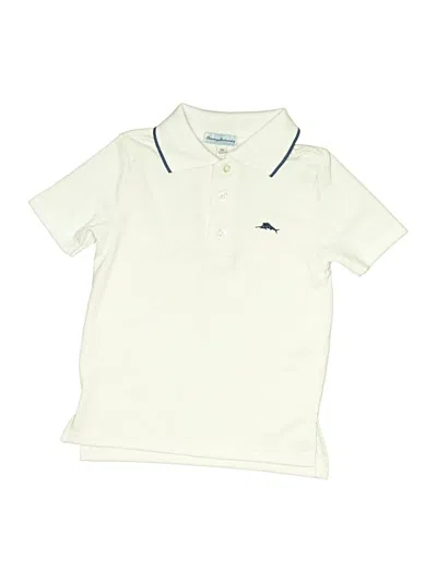 Pre-owned Tommy Bahama Kids' Short Sleeve Polo Shirt In Ivory