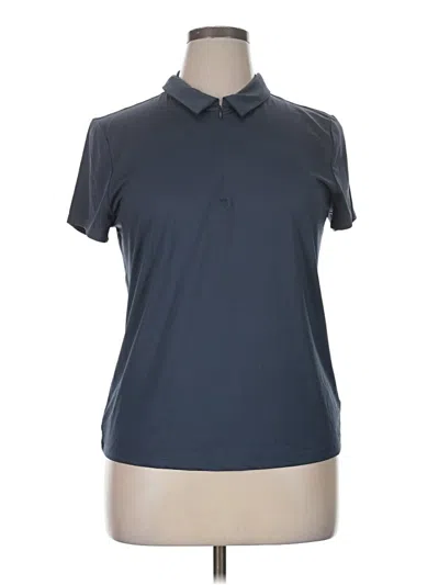Pre-owned Tommy Bahama Short Sleeve Top Gray Collared Neckline Tops